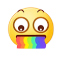 rainbow-vomit emoji
