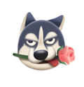 silly-husky emoji
